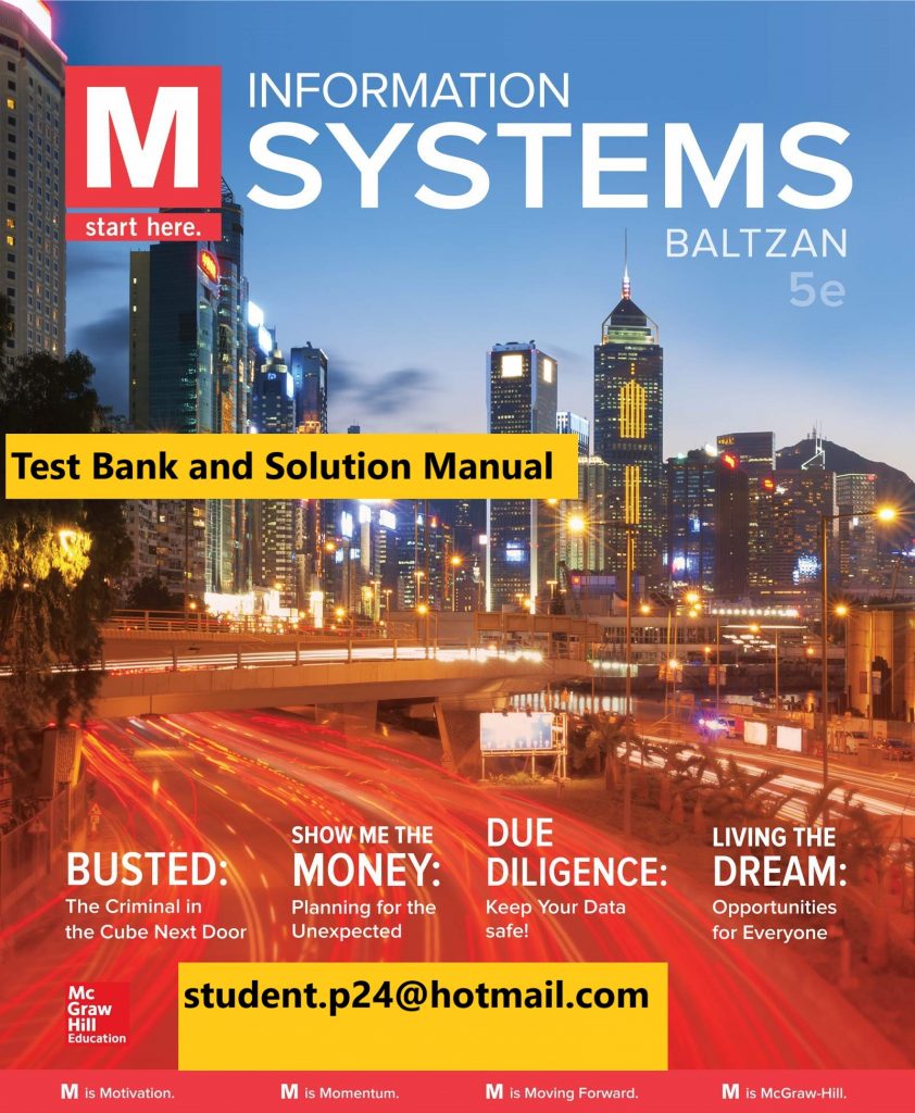 M Information Systems 5th Edition By Paige Baltzan © 2020 Test Bank and Solution Manual 842x1024 1